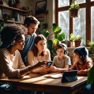 Effective Ways to Reduce EMF Exposure at Home a family sitting round a table